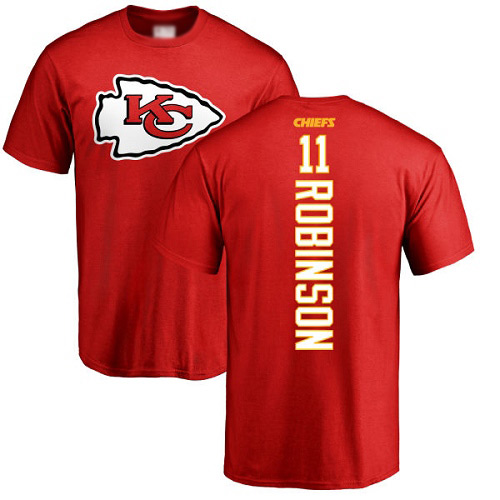 Men Kansas City Chiefs #11 Robinson Demarcus Red Backer T-Shirt